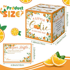 Teling little cutie design closeup showing orange graphics for charming décor.