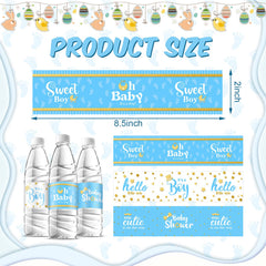 Teling waterproof baby shower labels ensuring durability on chilled drinks.