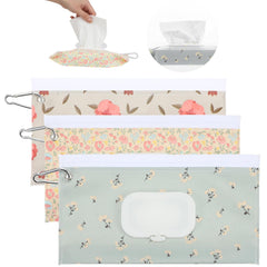 Telooco baby wipe travel case front view shows compact reusable storage.