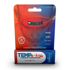 Temp-N-Toss forehead strip pack for quick temperature checks on the go.