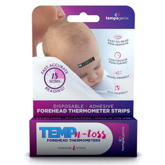 Temp-N-Toss forehead strip pack ready for hygienic single-use temperature checks.