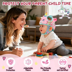 Tendccy Baby Helmet close-up highlighting soft foam and breathable mesh for comfort