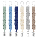 TenderBabe pacifier clip frill design keeps pacifier within reach and stylish