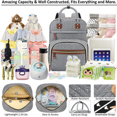 Tenot diaper bag insulated bottle pocket demonstrates temp-controlled space.