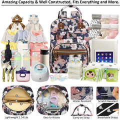 Tenot diaper bag with stroller-straps for hands-free travel