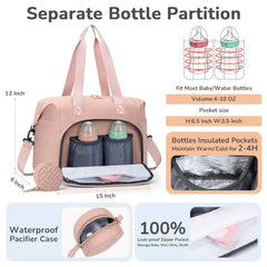 Tenot Diaper Bag Tote interior reveals spacious main compartment for nappies and toys