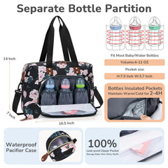 Tenot diaper bag tote pacifier case keeps essential items accessible during outings.