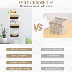 TeoKJ foldable washable basket nursery easy to store when not in use.