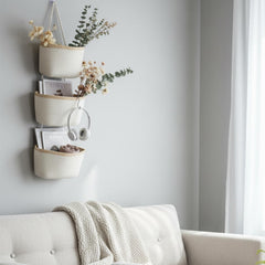 TeoKJ nursery storage organizer on wall mounts keeps baby essentials tidy.