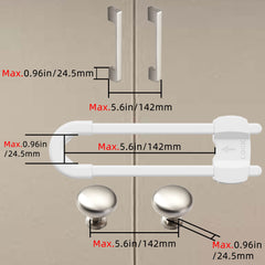 TERDEWE locks mounted on cabinet demonstrating no-drill installation