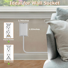 Terficer flat plug power strip with 5 outlets keeps clutter under control and accessible