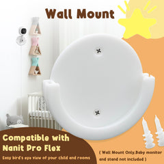 Terixe wall mount Nanit round white mounted on wall β stable nursery setup.