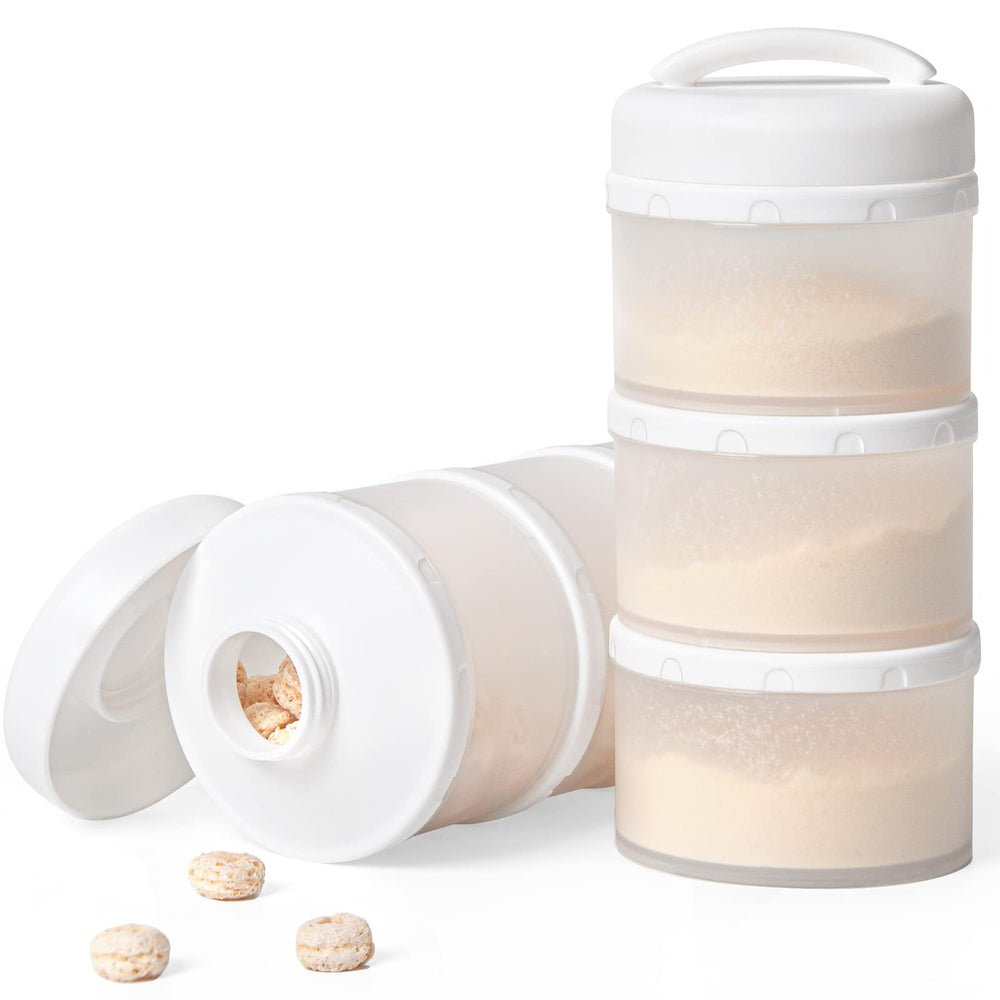 Termichy stackable dispenser compact design shown for easy storage and on-the-go feeding.
