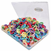 Tesvyns 200pc baby hair ties pack shows versatile colors for tiny ponytails