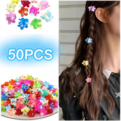 Tesvyns color mini flower clips provide secure grip for fine hair and easy daily wear.