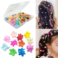 Tesvyns mini flower hair clip pack in vibrant colors for daily toddler styling.