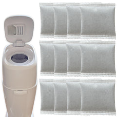 TeurWone 12-pack diaper pail odor filter refills keep nursery air fresh