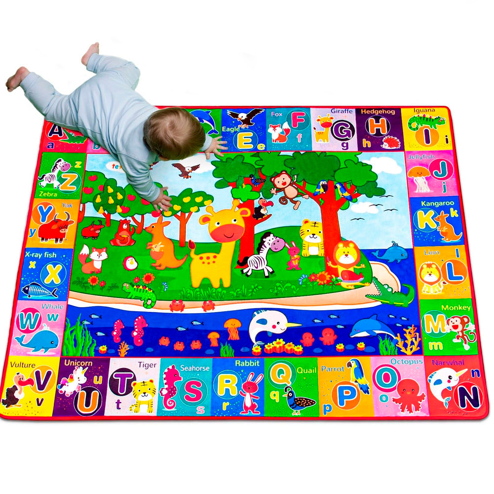 teytoy Baby Cotton Play Mat front view shows plush surface for cozy tummy time sessions.