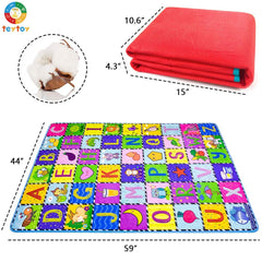 teytoy mat’s colorful designs encourage color recognition and exploration.