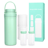 TfruKiet breastmilk cooler closed lid shows compact travel-friendly design for on-the-go feeding.