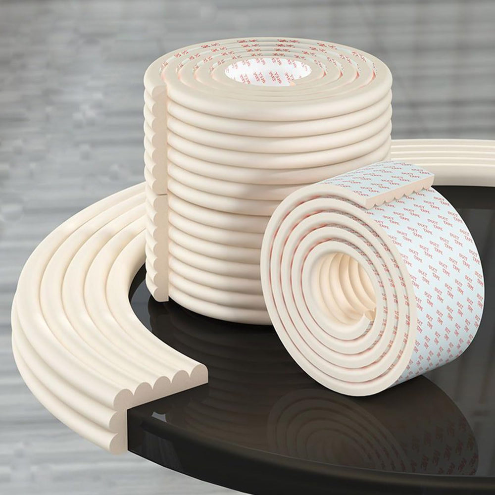 TFXXSJWY edge protector on a 6.5ft table edge cushions impact for families.