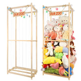 TGS Extra Large Stuffed Animal Storage wooden zoo full unit tidy toy clutter in playroom