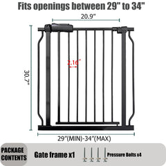 Thasamm baby gate swing door 20-9 inch for easy one-handed passage.