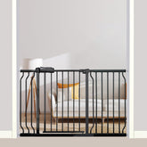 Thasamm extra wide baby gate extended to fit wide openings for versatile safety.