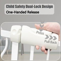 Thasamm extra wide gate's durable metal construction for long-lasting safety.