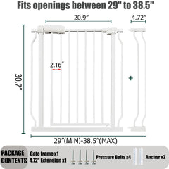 Thasamm Walk-Through Baby Gate shows convenient doorway access