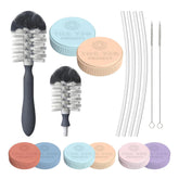 The 730 Project Honey Bear Cup accessory pack with straws keeps baby sipping clean on the go.