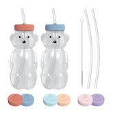 The 730 Project Honey Bear straw cup with travel lid for mess-free on-the-go sipping.