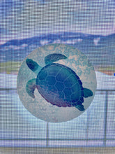 The Decal Empire retractable screen door decals on a doorway prevent collisions and improve visibility.