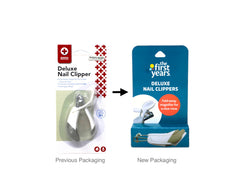 The First Years ergonomic sure-grip handle provides steady control during trimming.