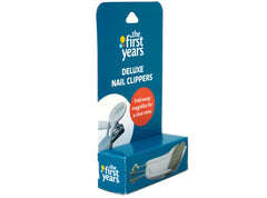 The First Years Deluxe Nail Clipper with precision stainless steel blades for clean cuts