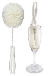 The FryOilSaver Co set of two glass brushes for crystal stemware delivers scratch-free, gleaming results.