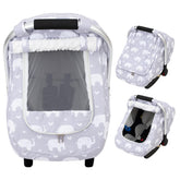 THE KENKYO baby car seat cover with winter warmth keeps little rider cozy during car trips
