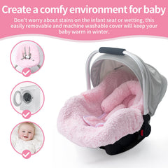 THE KENKYO car seat liner in-use photo demonstrates quick install and secure fit.