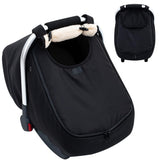 THE KENKYO Winter Baby Car Seat Cover front view shows warm exterior for snowy commutes