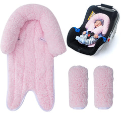 THE KENKYO Winter Infant Car Seat Insert—plush sherpa fleece for warm comfort on rides.