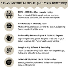 The Linen Company New York universal-fit bassinet sheets secure beds for multiple shapes.
