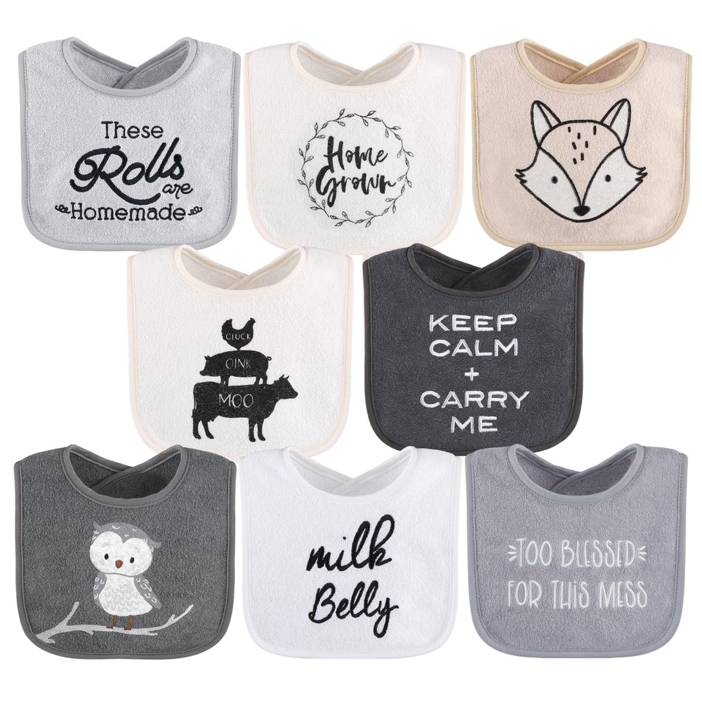 The Peanutshell baby bib set 8 designs keeps messes stylish and versatile for boys and girls