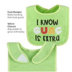 The Peanutshell bibs set 8 adjustable snaps ensure comfy fit for newborns to toddlers.