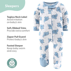 The Peanutshell Elephant Blue sleep sack providing snug sleep layering