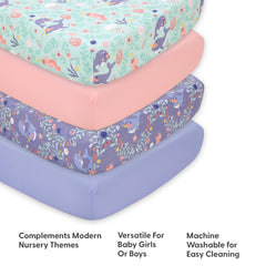 The Peanutshell fitted-crib-sheet elastic-band ensures snug fit on standard 52x28 mattresses.