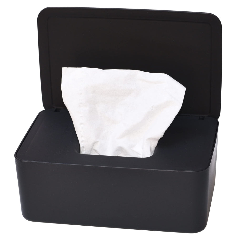 The Revenant wipes dispenser lid closes securely for easy access and moisture retention.