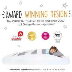 The Shrunks guard rails in bed highlight safety and coziness.