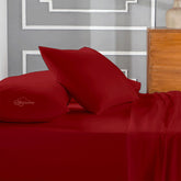 The Sky Bedding toddler pillowcase set 2-pack folded for easy travel storage and staging.