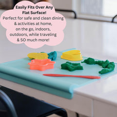 The Table Tyke roll-up travel loops simplify packing for restaurant and travel meals.