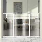 THEYFIRST 41inch cat gate installed in doorway demonstrates tall containment for curious cats